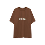 Papa Oversize Tişört — Kahverengi — ön görünüm