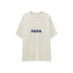 Papa Oversize Tişört — Ekru — ön görünüm