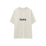 Papa Oversize Tişört — Ekru — ön görünüm