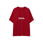 Papa Oversize Tişört — Kırmızı — ön görünüm