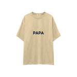 Papa Oversize Tişört — Krem — ön görünüm