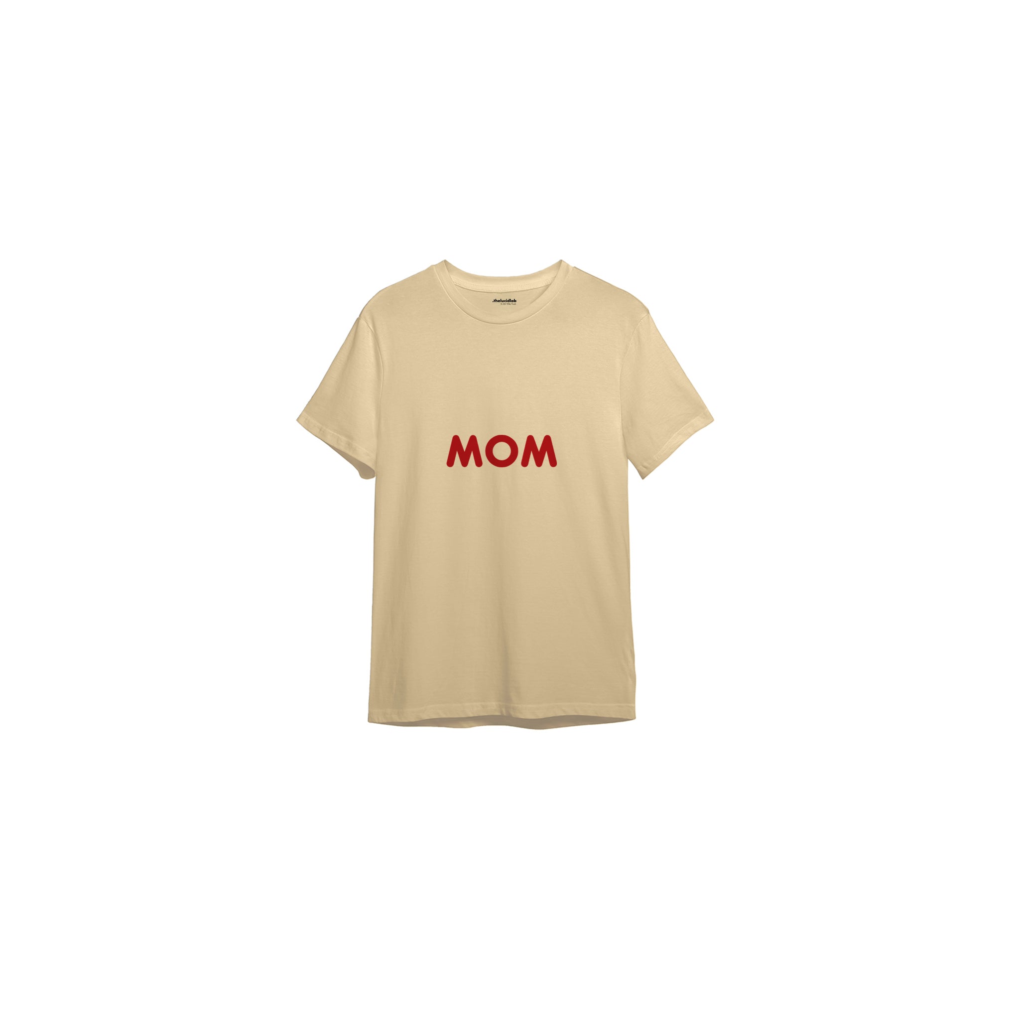 Mom Tişört — Krem — ön görünüm