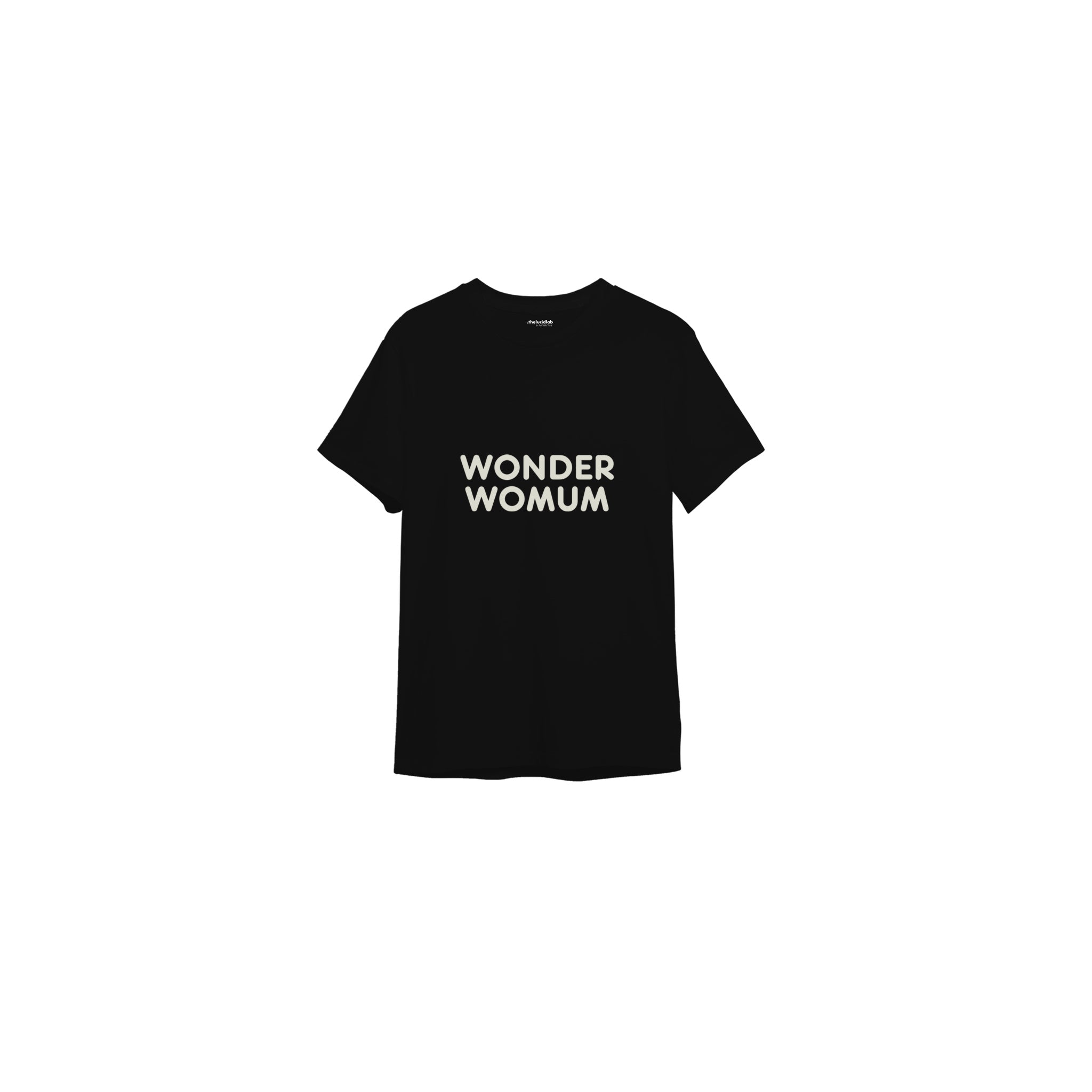 Wonderwomum Tişört — Siyah — ön görünüm
