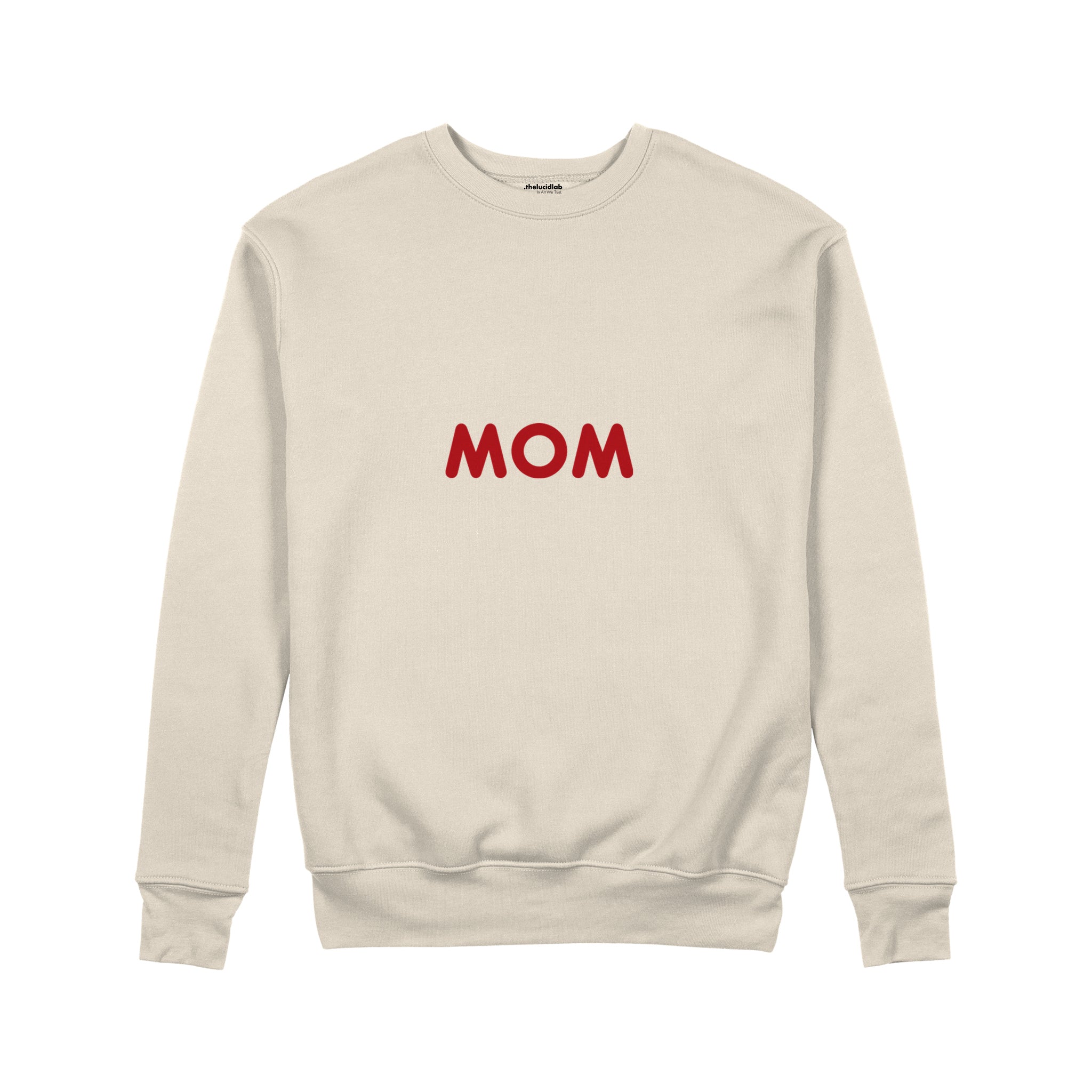 Mom Sweatshirt — Bej — ön görünüm