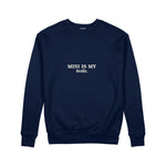 Mini Is My Bestie Sweatshirt — Lacivert — ön görünüm