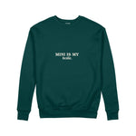 Mini Is My Bestie Sweatshirt — Koyu Yeşil — ön görünüm