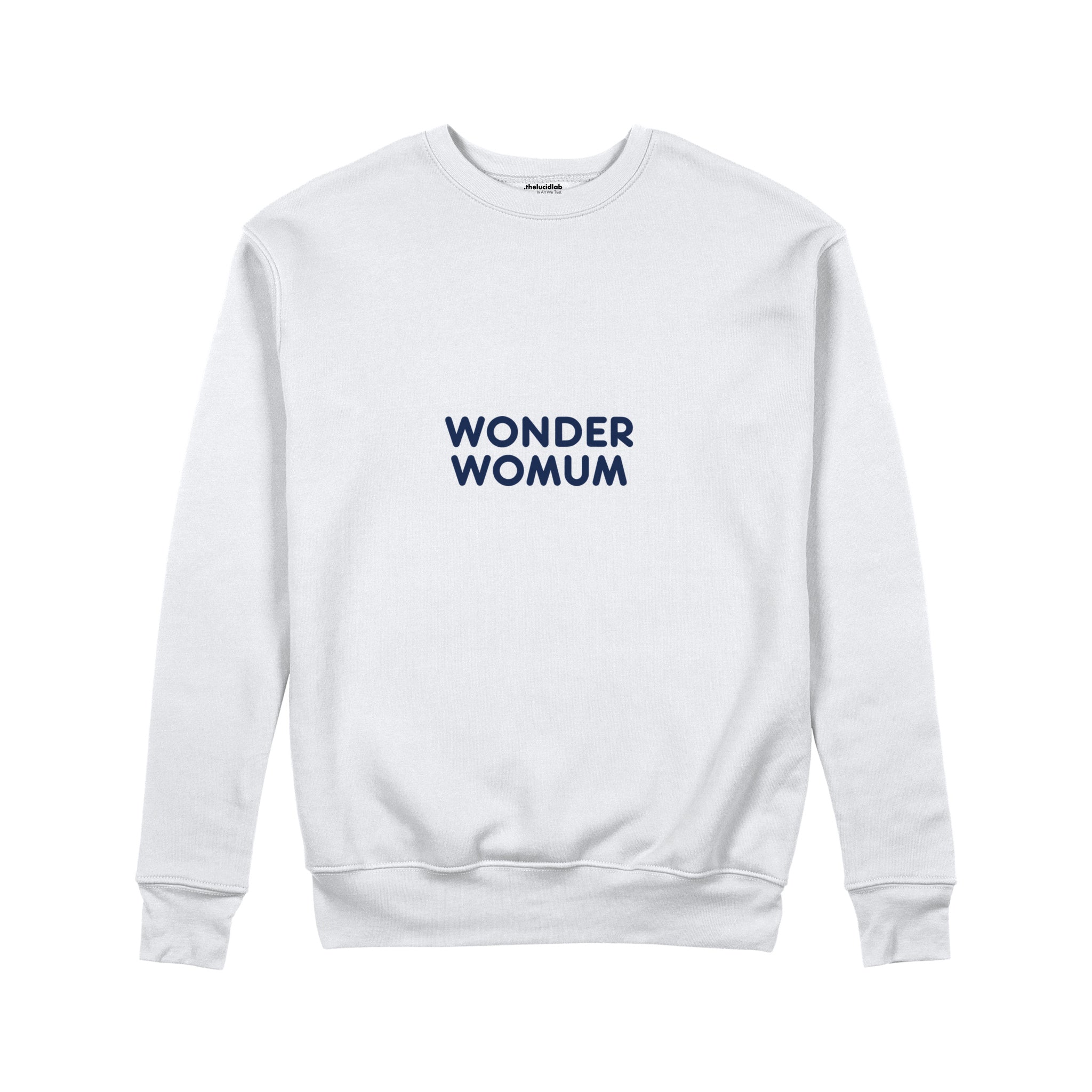 Wonderwomum Sweatshirt — Beyaz — ön görünüm