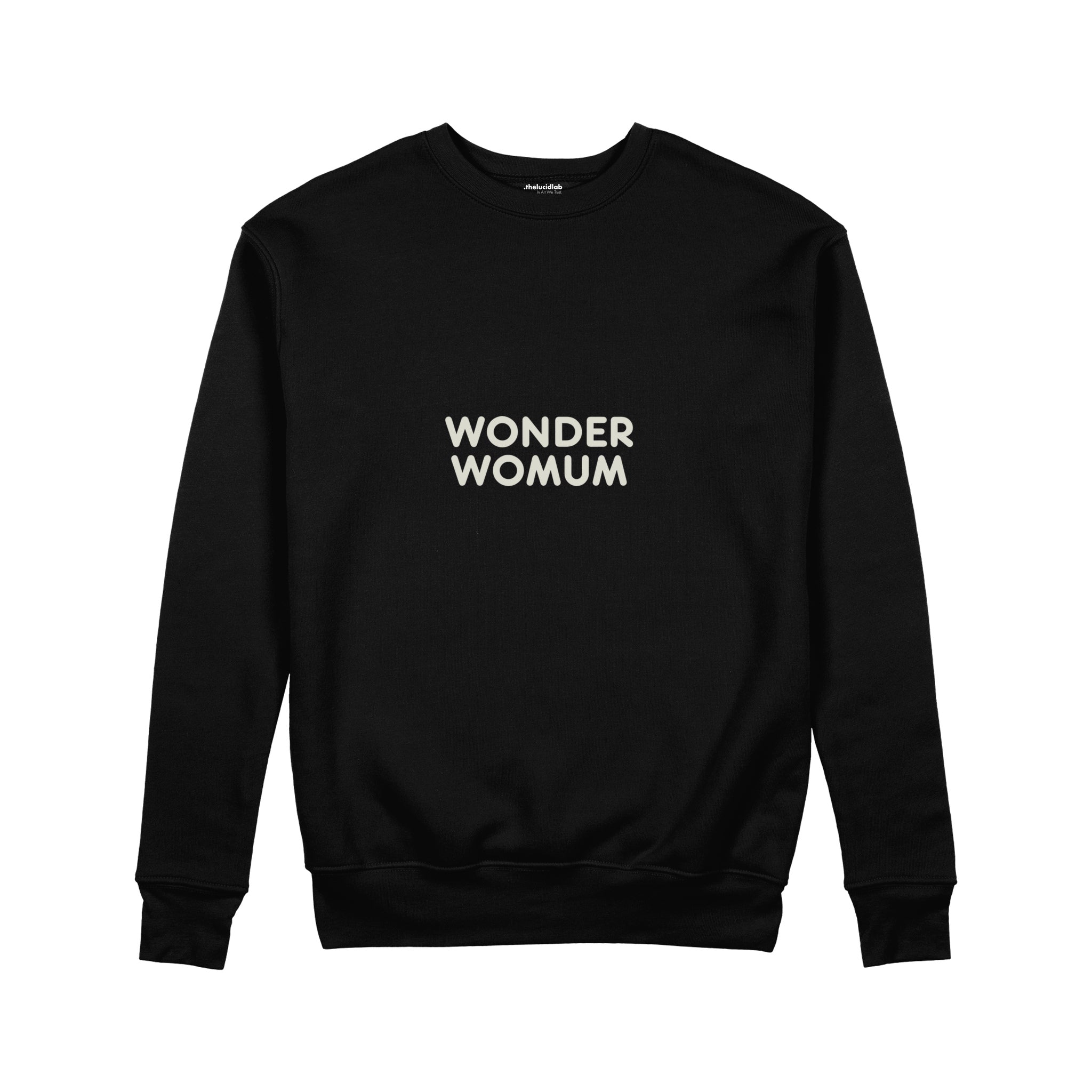Wonderwomum Sweatshirt — Siyah — ön görünüm