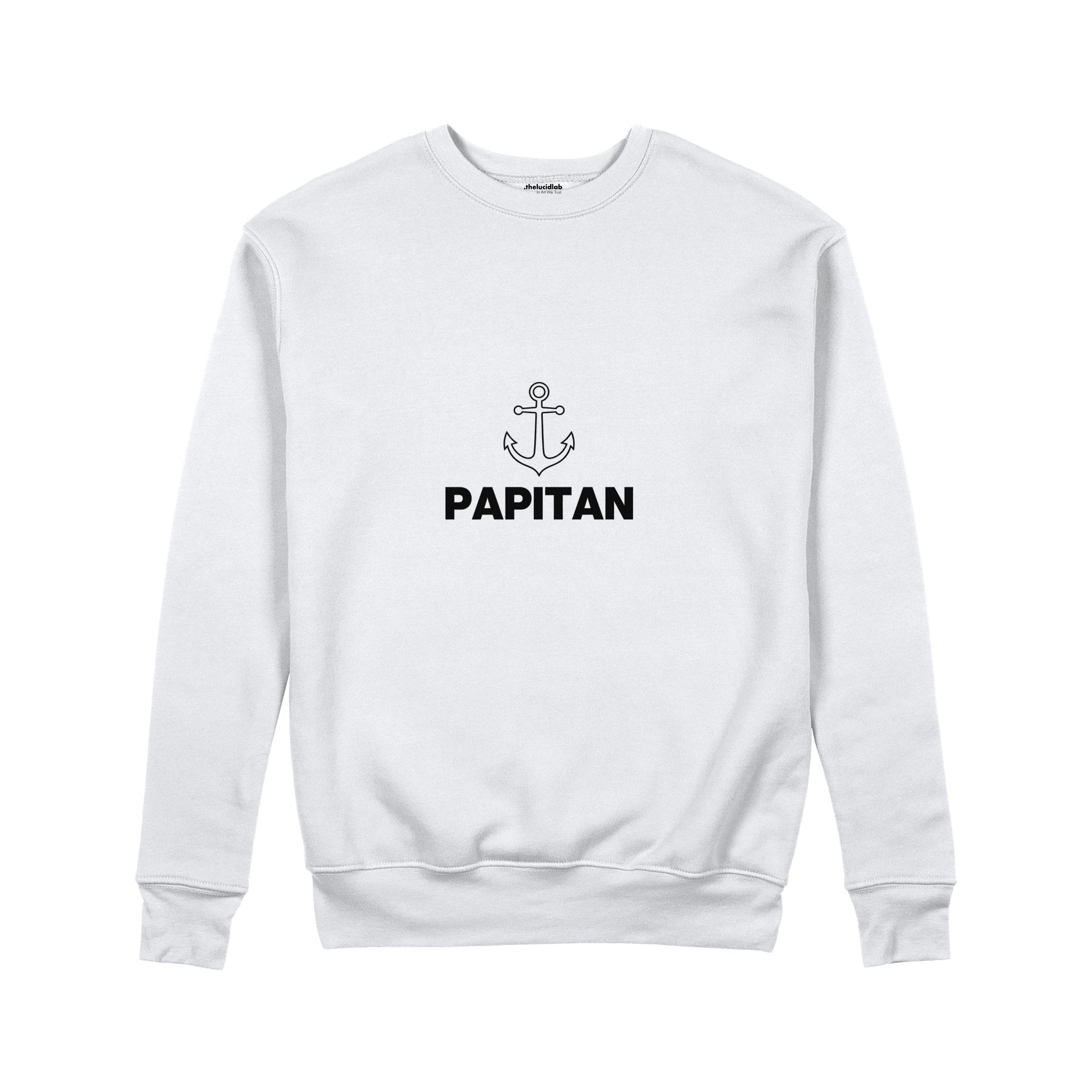 Papitan Sweatshirt — Beyaz — ön görünüm