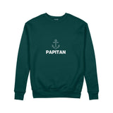 Papitan Sweatshirt — Koyu Yeşil — ön görünüm