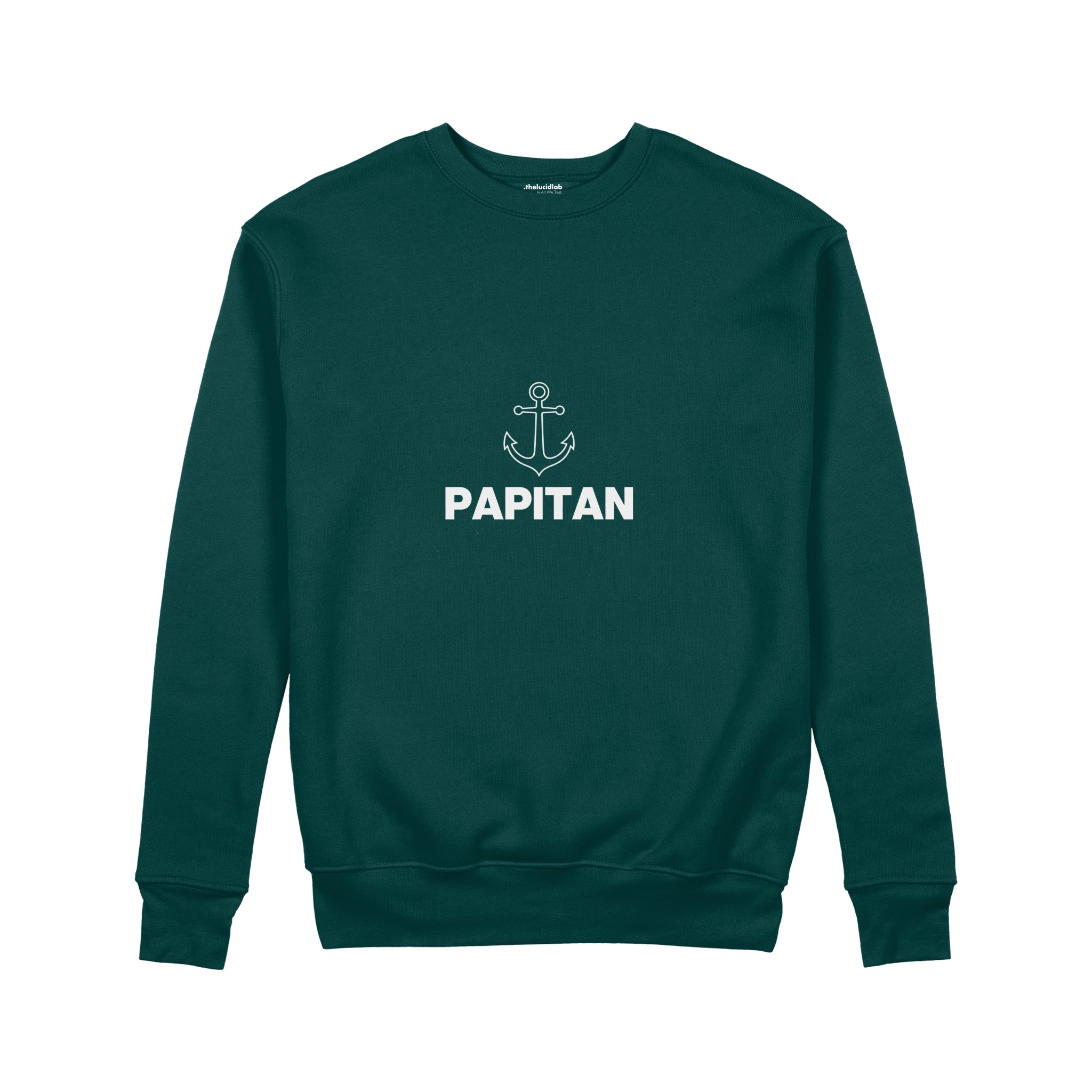 Papitan Sweatshirt — Koyu Yeşil — ön görünüm