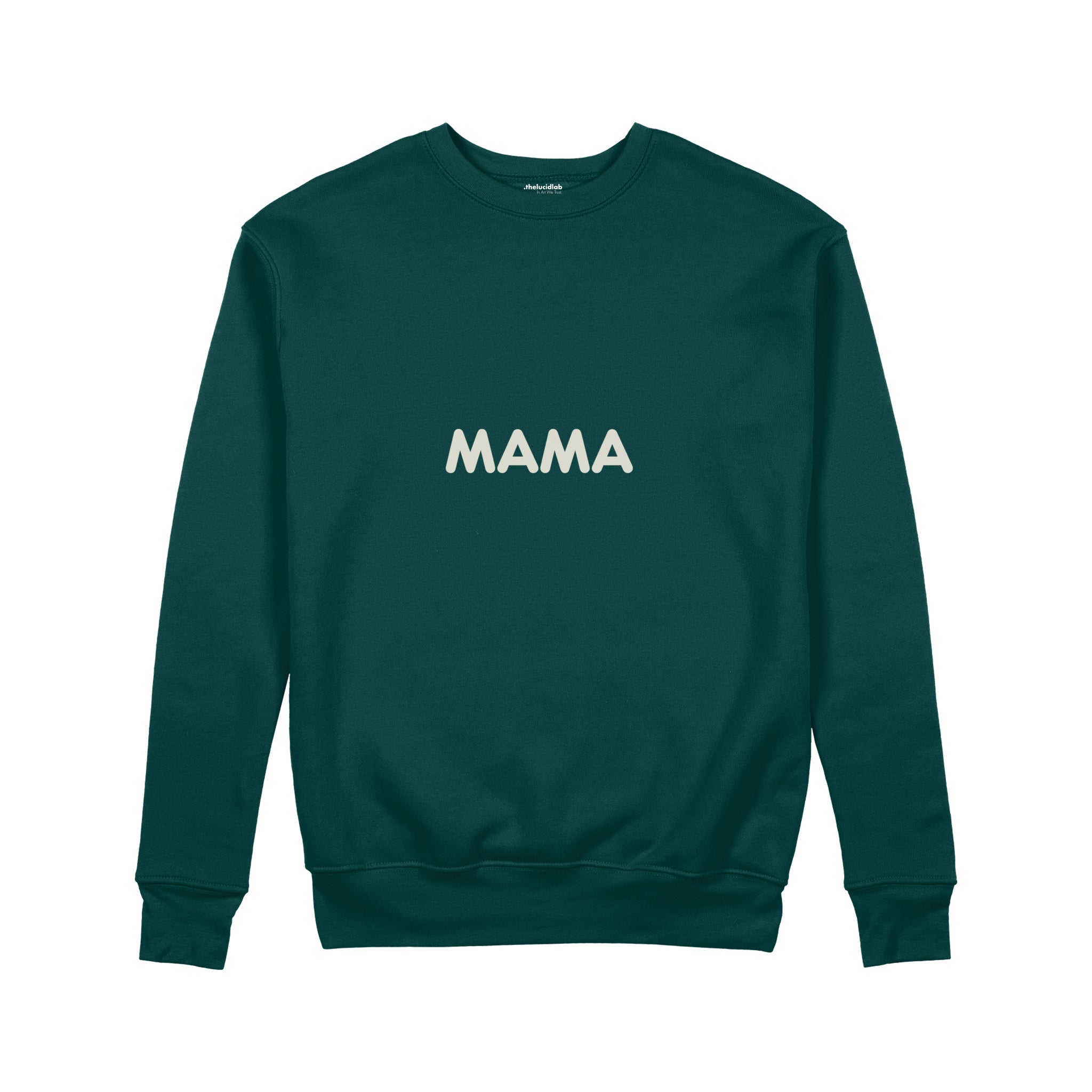 Mama Sweatshirt — Koyu Yeşil — ön görünüm