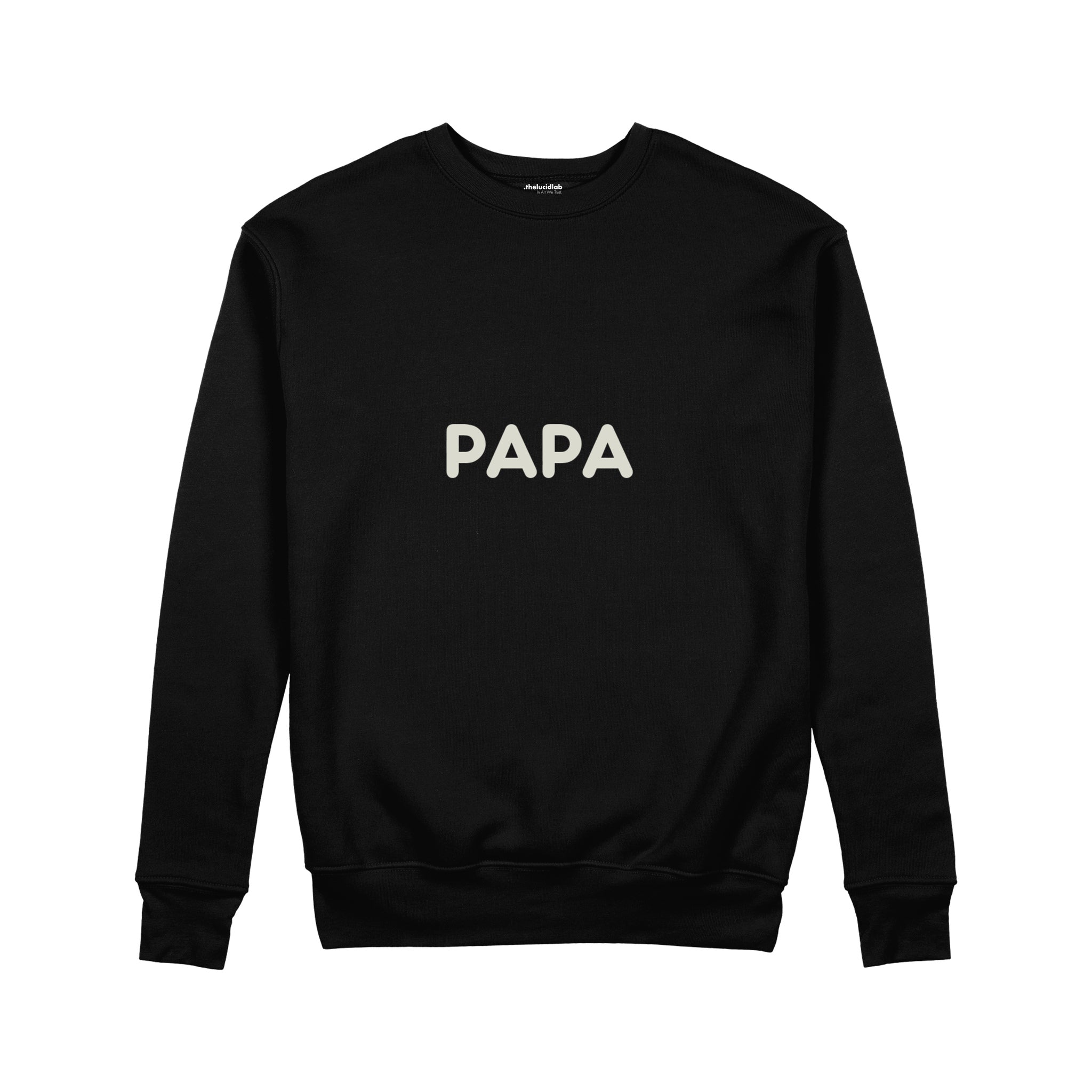 Papa Sweatshirt — Siyah — ön görünüm