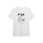 F*CK YOU Pie Chart Tişört – Beyaz – sırt baskısı