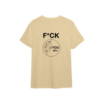 F*CK YOU Pie Chart Tişört – Krem – sırt baskısı