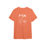 F*CK YOU Pie Chart Tişört – Somon – sırt baskısı