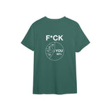 F*CK YOU Pie Chart Tişört – Yeşil – sırt baskısı