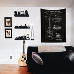 Fender Stratocaster Gitar Chalkboard Duvar Örtüsü