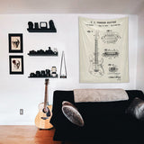 Fender Stratocaster Gitar Ivory Duvar Örtüsü