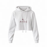 Find Your Balance crop hoodie — Beyaz, ön görünüm