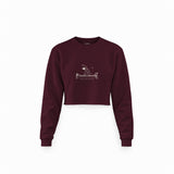 Find Your Balance crop sweatshirt — Bordo, ön görünüm