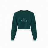 Find Your Balance crop sweatshirt — Koyu Yeşil, ön görünüm