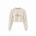 Find Your Balance crop sweatshirt — Krem, ön görünüm