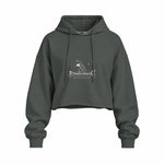Find Your Balance oversize crop hoodie — Antrasit, ön görünüm
