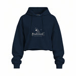Find Your Balance oversize crop hoodie — Lacivert, ön görünüm