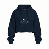 Find Your Balance oversize crop hoodie — Lacivert, ön görünüm