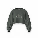 Find Your Balance oversize crop sweatshirt — Antrasit, ön görünüm