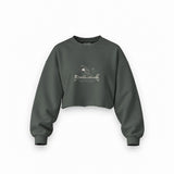 Find Your Balance oversize crop sweatshirt — Antrasit, ön görünüm