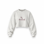 Find Your Balance oversize crop sweatshirt — Beyaz, ön görünüm