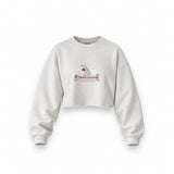 Find Your Balance oversize crop sweatshirt — Beyaz, ön görünüm