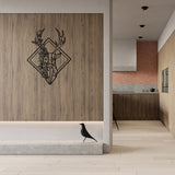 Floral Deer - Geyik Metal Duvar Dekoru