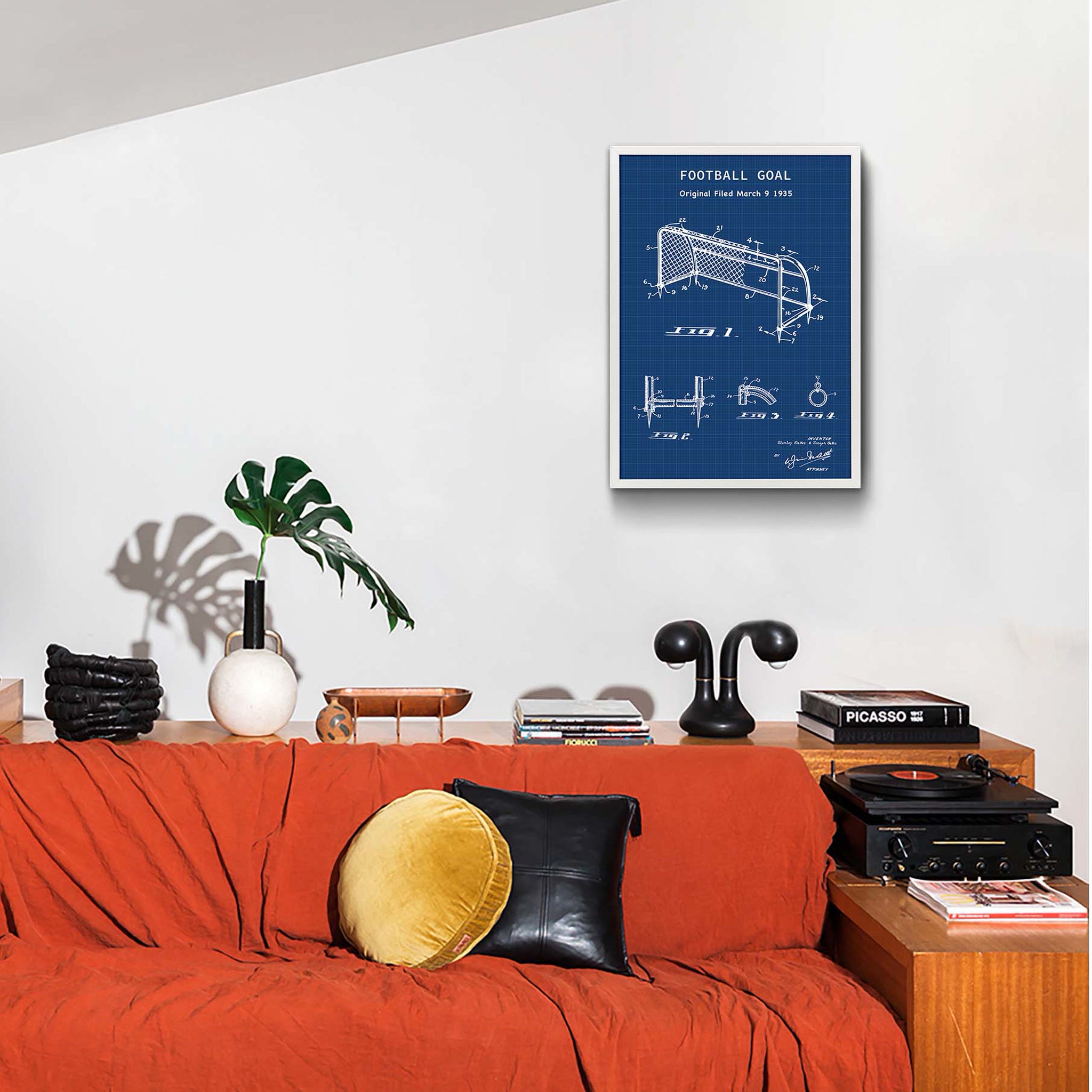 Football Goal Blueprint - Kale Poster