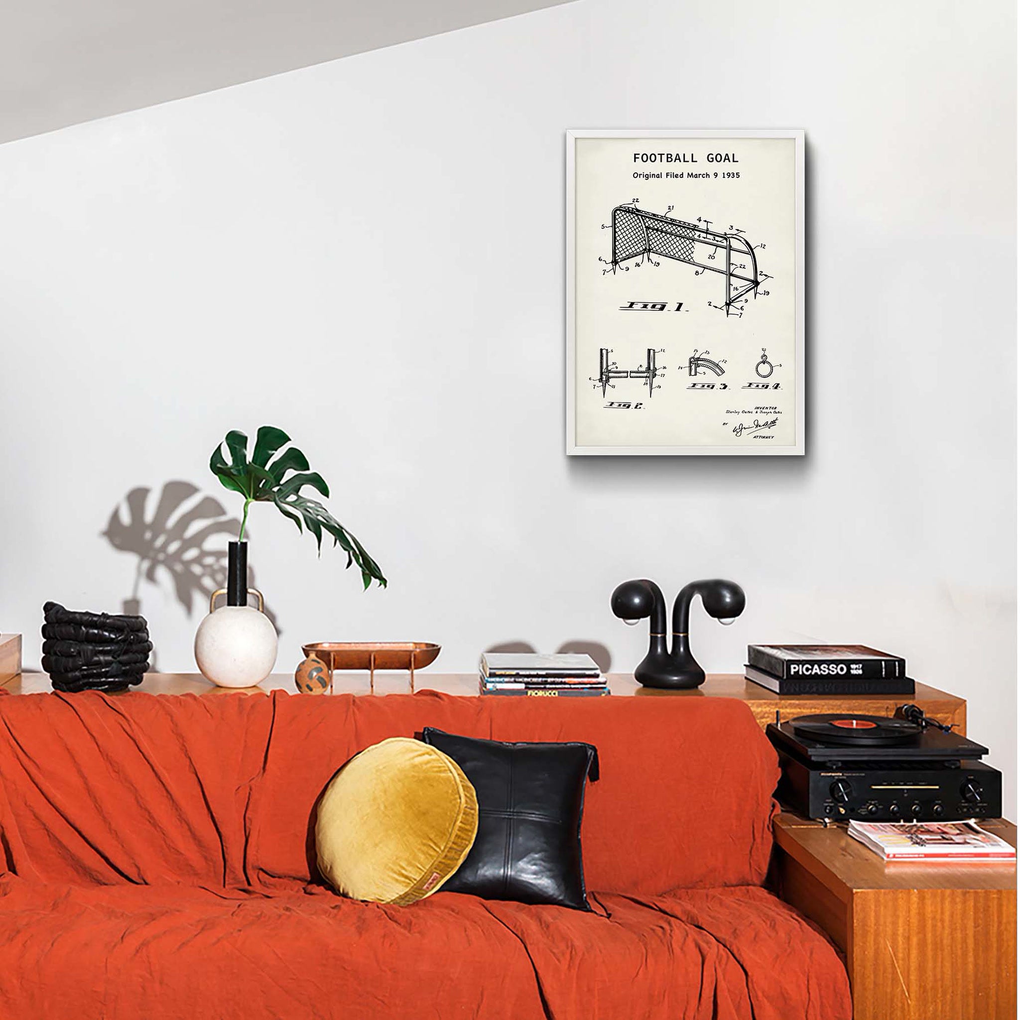 Football Goal Ivory - Kale Poster