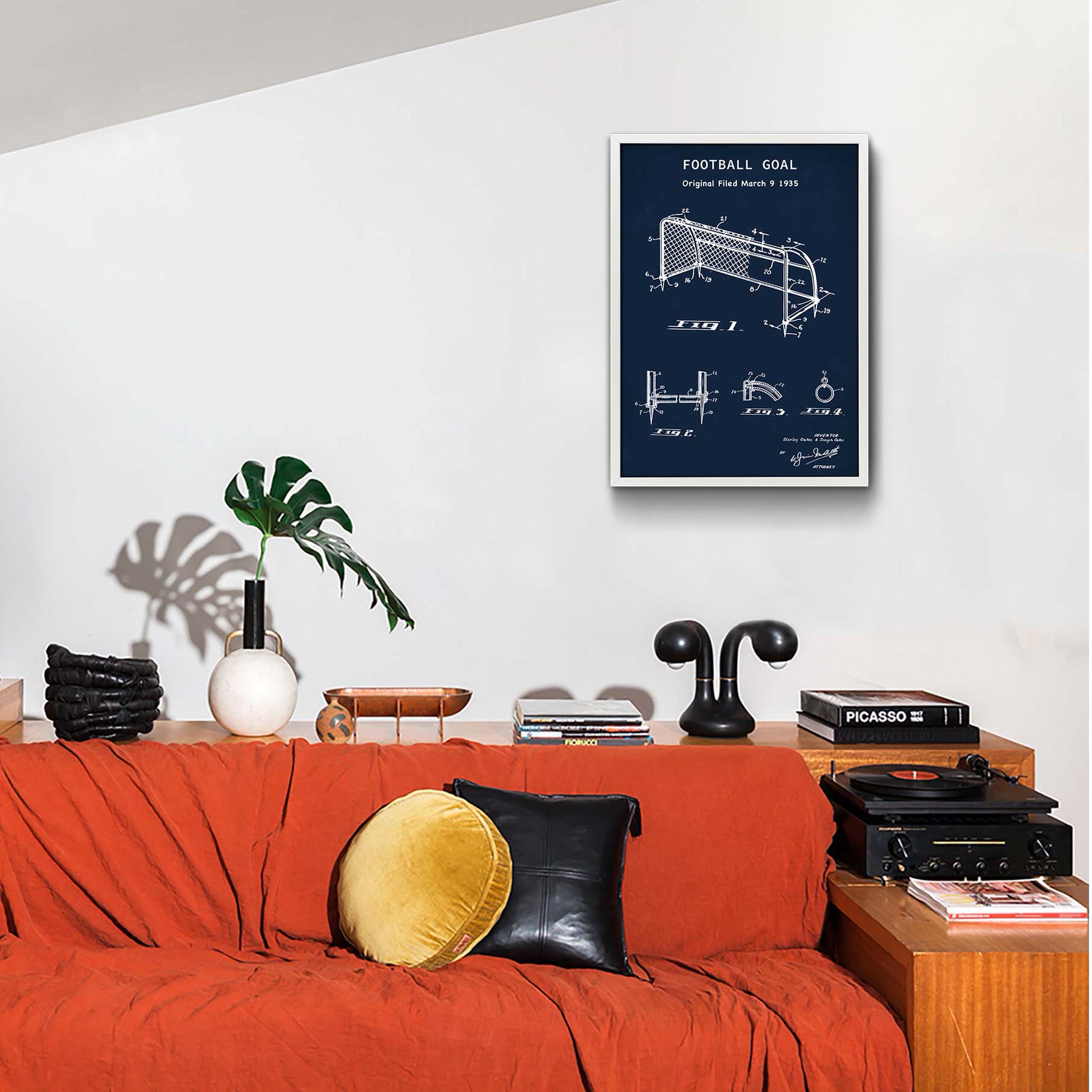 Football Goal Navyblue - Kale Poster