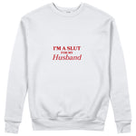 For My Husband Sweatshirt - Beyaz - ön görünüm