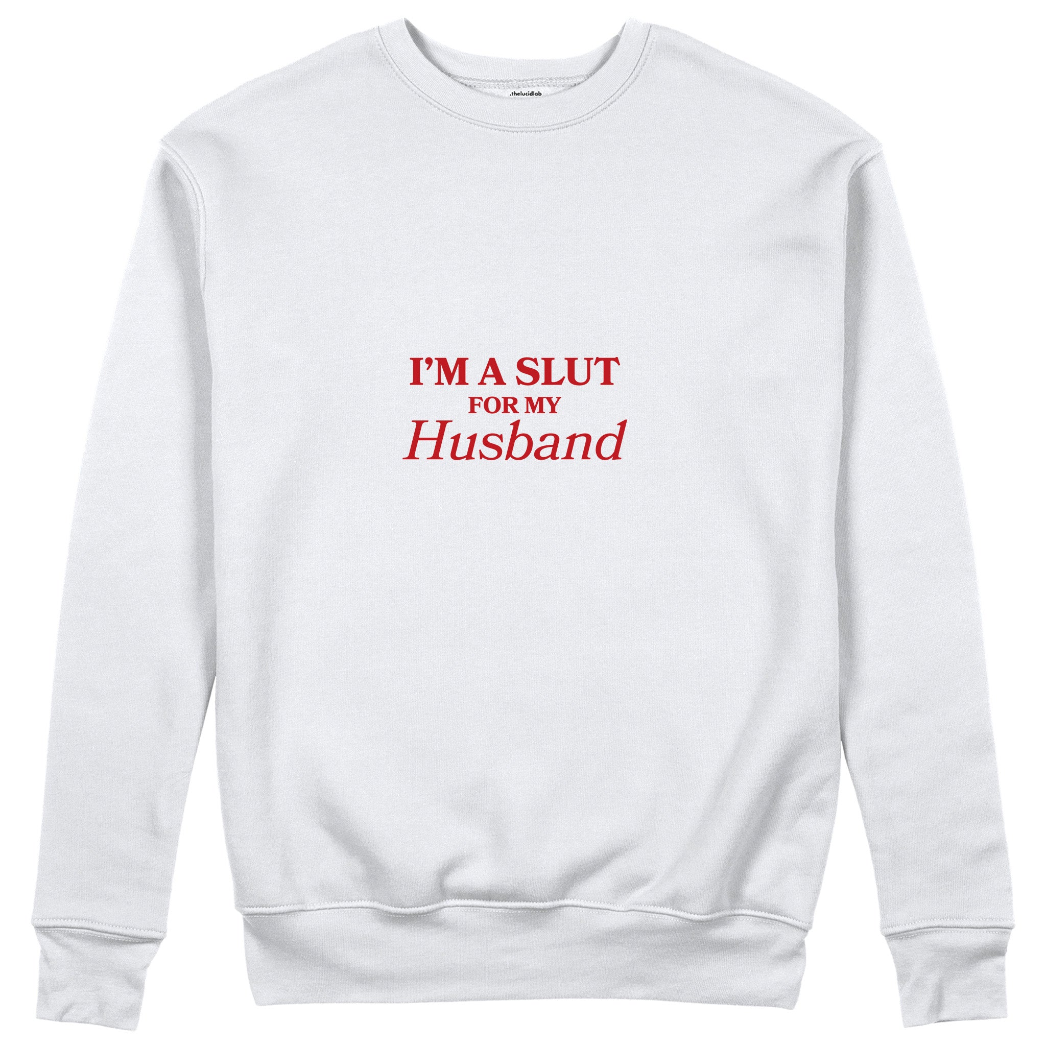 For My Husband Sweatshirt - Beyaz - ön görünüm