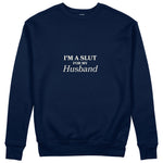 For My Husband Sweatshirt - Lacivert - ön görünüm
