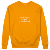 For My Husband Sweatshirt - Turuncu - ön görünüm
