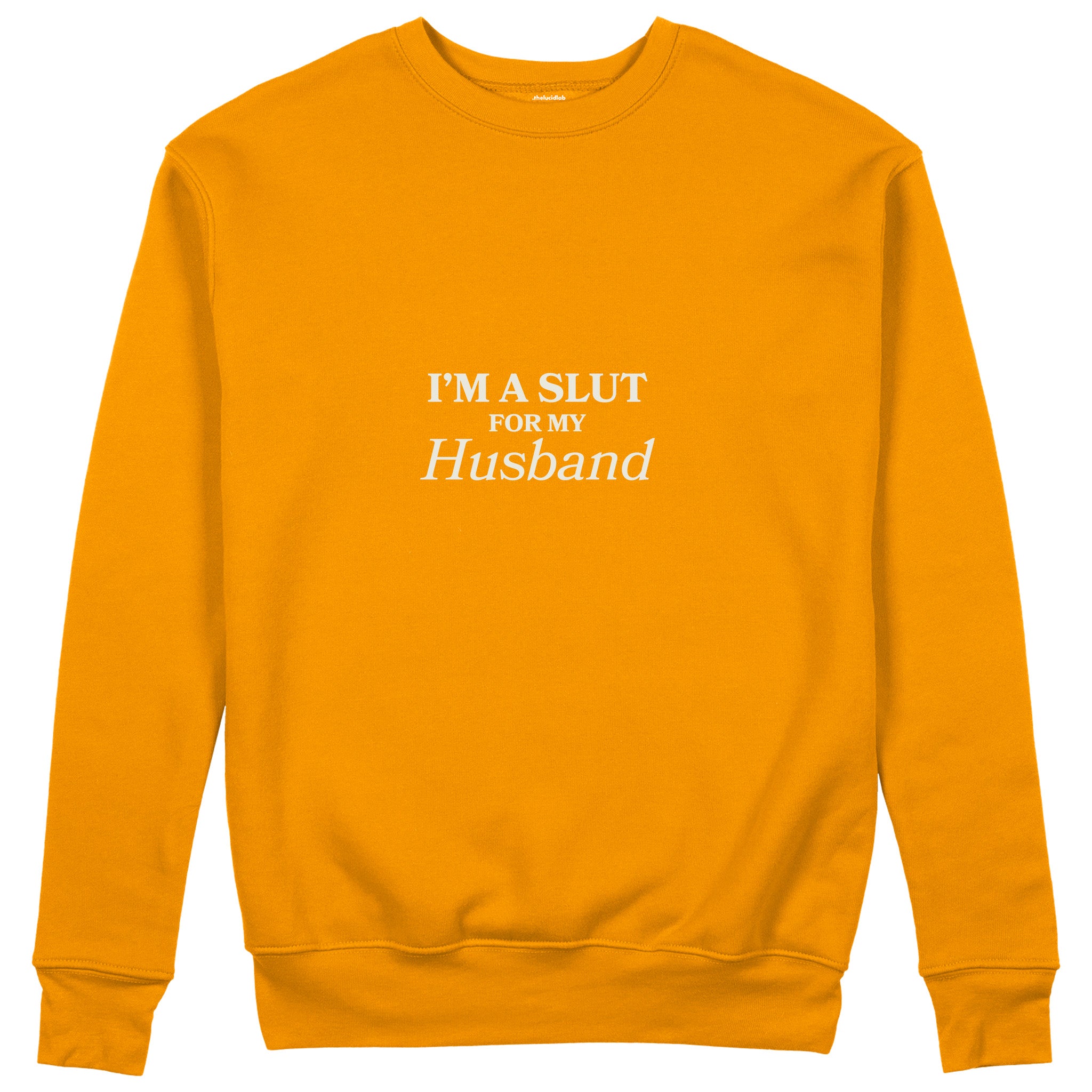 For My Husband Sweatshirt - Turuncu - ön görünüm