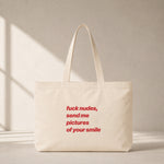 Fuck Nudes Club Tote Bag – ön görünüm
