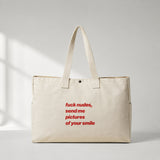 Fuck Nudes Daily Tote Bag – ön görünüm