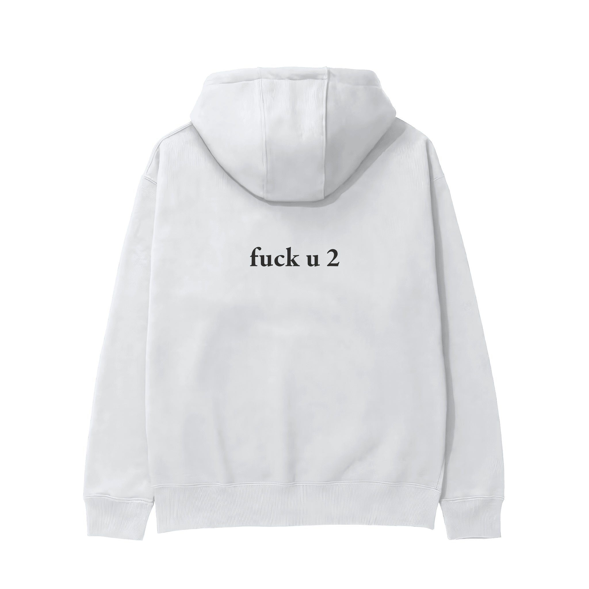 FUCK U Hoodie - Beyaz - arka görünüm