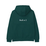 FUCK U Hoodie - Koyu Yeşil - arka görünüm