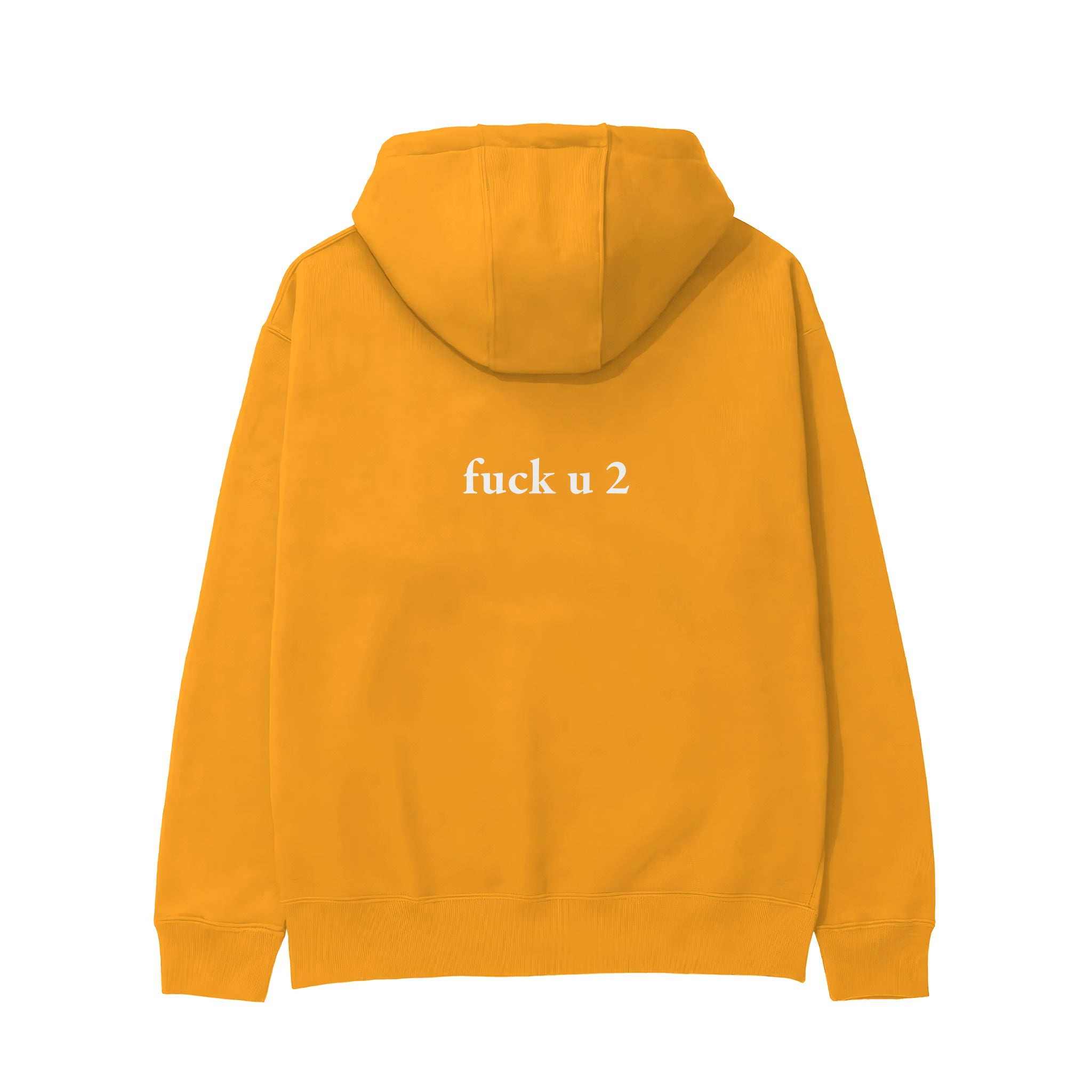 FUCK U Hoodie - Turuncu - arka görünüm