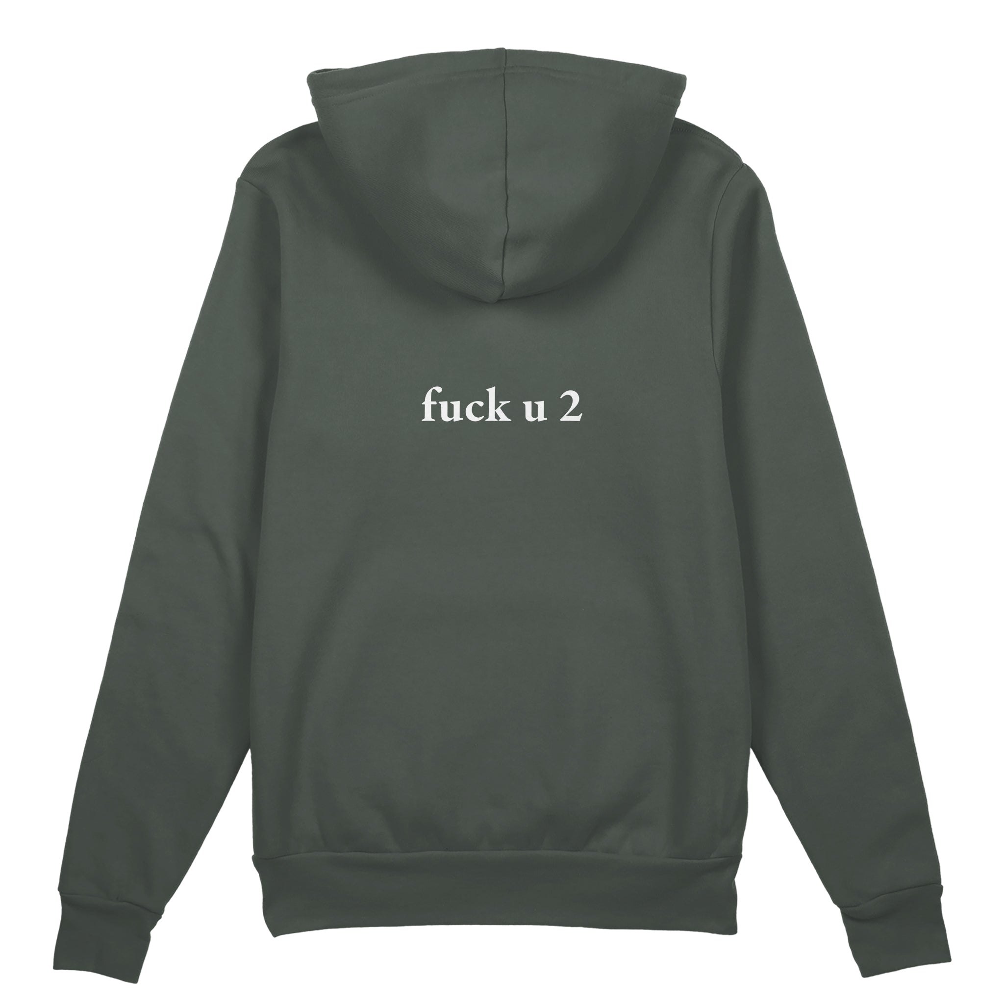 FUCK U Oversize Hoodie - Antrasit - arka görünüm