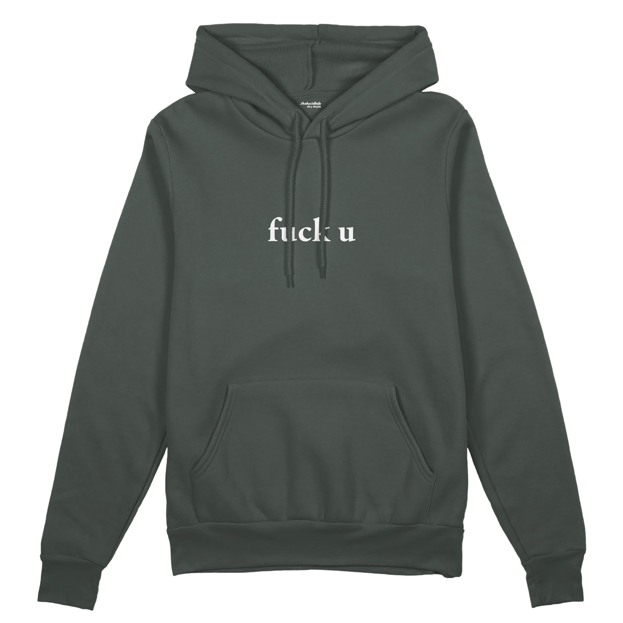 FUCK U Oversize Hoodie - Antrasit - ön görünüm